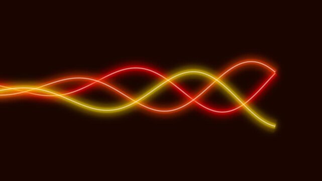 Glowing orange and red arrows flowing in a sinuous motion across a black background.