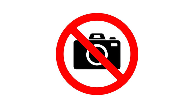 No photography camera symbol icon