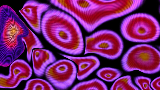 Abstract fingerprint and swirl pattern design with vibrant purple and pink colors illustration