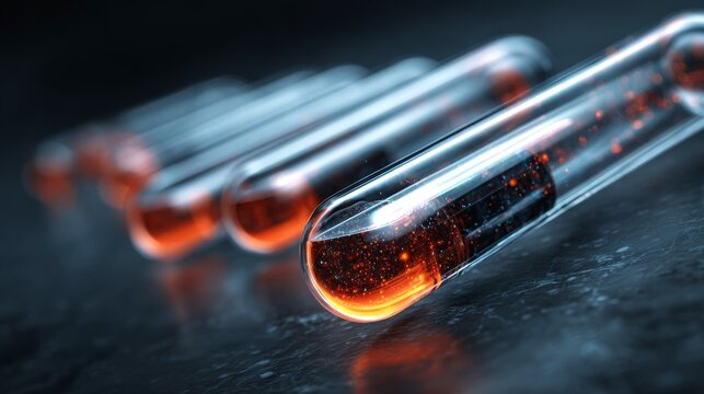 Medical test tubes and laboratory glassware for scientific research, disease diagnosis, healthcare treatment, medical laboratory testing, biotechnology innovation, pharmaceutical development, and clin