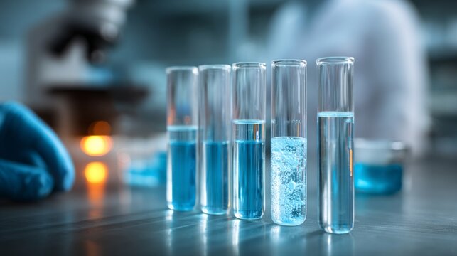 Medical test tubes and laboratory glassware for scientific research, disease diagnosis, healthcare treatment, medical laboratory testing, biotechnology innovation, pharmaceutical development, and clin