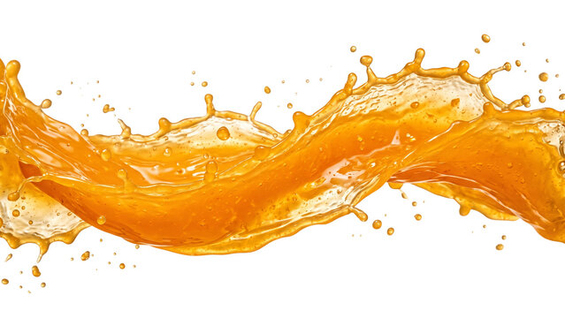 Fresh orange juice splash, cut out