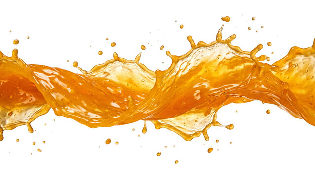 Fresh orange juice splash, cut out
