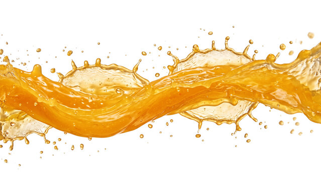 Fresh orange juice splash, cut out