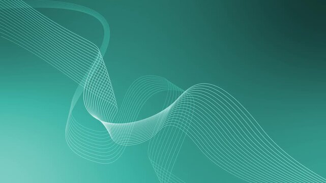 Abstract wave lines on gradient background animation