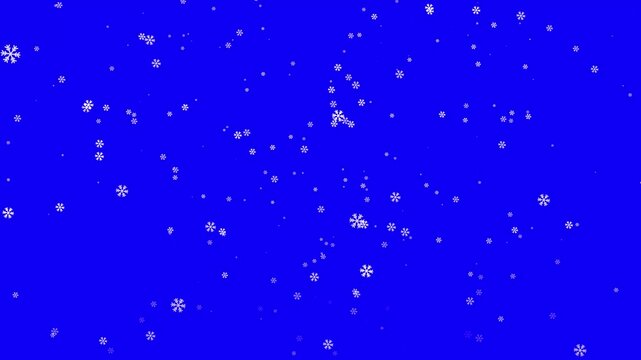 Snow Fall Blue Background