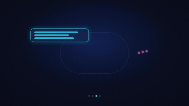 Chatbot chat with animated message bubbles and typing indicator