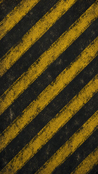 Yellow and Black Grunge Hazard Stripes Background with Distressed Industrial Warning Texture for Construction, Safety, and Danger Sign Design