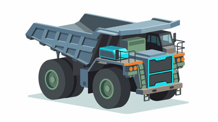 Heavy Duty Mining Dump Truck Isolated on White Background 1. © magnetglobal