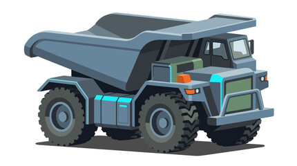 Heavy Duty Mining Dump Truck Isolated on White Background 5. © magnetglobal