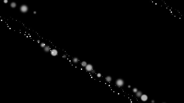 Realistic continuous soft snowfall overlay with gentle fluttering flakes and atmospheric winter blizzard breeze, peaceful seasonal weather visual effects element isolated on pure black background