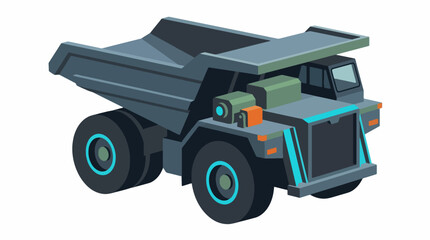 Heavy Duty Mining Dump Truck Isometric Illustration 1. © magnetglobal