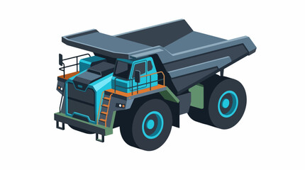 Heavy Duty Mining Dump Truck Isometric View Isolated on White Background 1. © magnetglobal