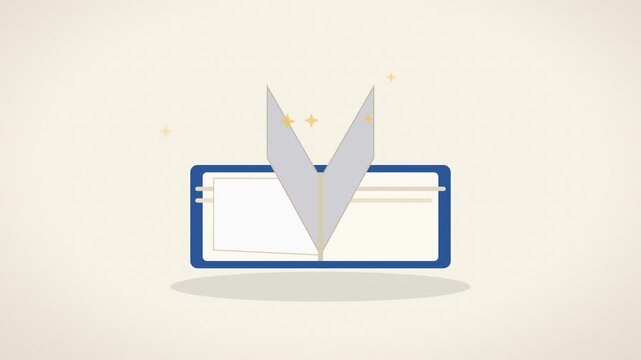 Open book with turning pages seamless loop animation