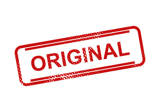 Red original stamp seal with bold text illustration