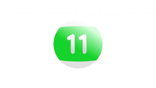 Animated colliding billiard ball gradient icon for sports application and tournament ui
