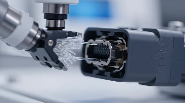 Technical Microscope Workstation Analyzing Components in Laboratory Setting