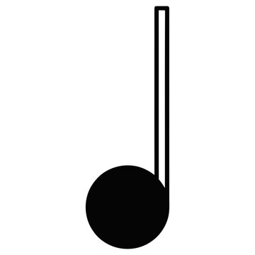 Black eighth note symbol