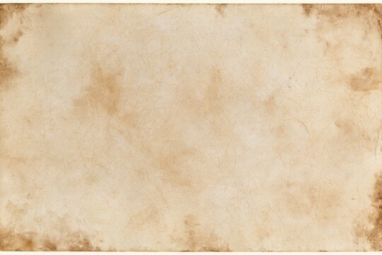 A textured, aged parchment background with brown stains, creases, and a weathered vintage appearance.