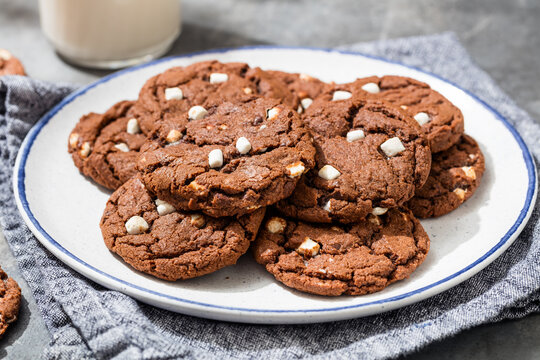 Homemade Hot Cocoa Chocolate Marshmallow Cookies