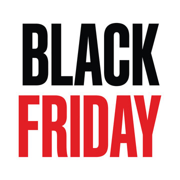Black friday bold typography sign for shopping sales event with text graphic design for retail