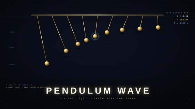 Pendulum Wave - Multi-Pendulum Physics Animation