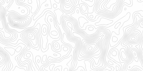 Black and white lines seamless Topographic map patterns, topography line map. Vintage outdoors style. The stylized height of the topographic map contour in lines and contours isolated on transparent. © armans