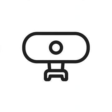 Webcam line icon - video camera