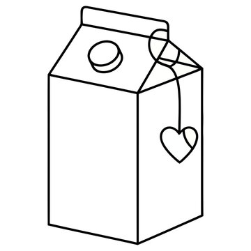 Carton with heart shape
