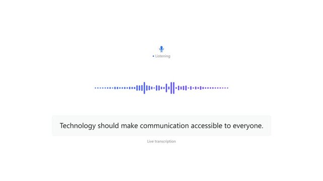 Minimalist Live Caption Accessibility Interface Loop
