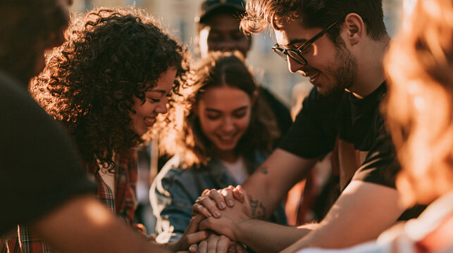 Multicultural group of young adults with diverse appearances