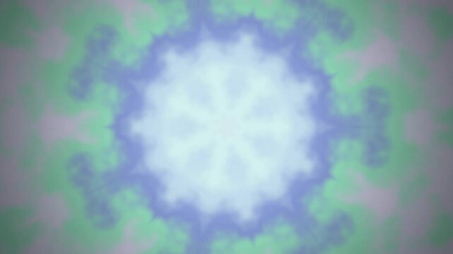 Gentle blue and teal hypnotic mandala, seamless loop 4K motion background