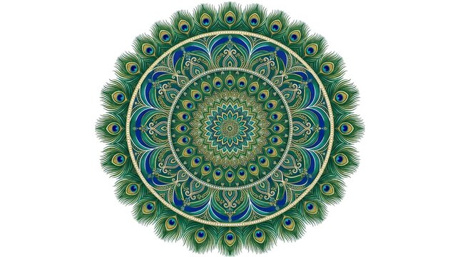 Intricate circular pattern resembling a lush garden or detailed floral mandala