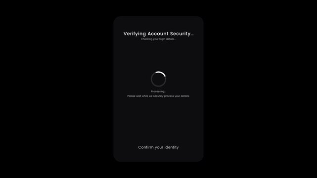 Login issue resolved status badge animation featuring account access restored notification