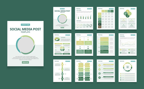 Green Social Media Cardnews Templates for Modern Branding