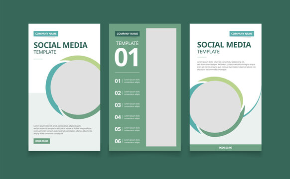 Green Social Media Story Templates for Modern Branding