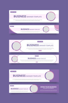 Purple Business Banner Templates for Modern Branding
