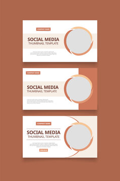 Terracota and Beige Social Media thumbnail Templates for Modern Branding