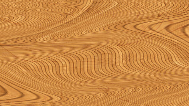Abstract warm brown wood grain texture background with parallel fluid wavy marbled patterns