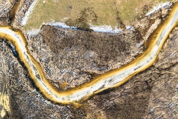 Narwiański Park Narodowy dron zima przedwiośnie © Rakowsky Films