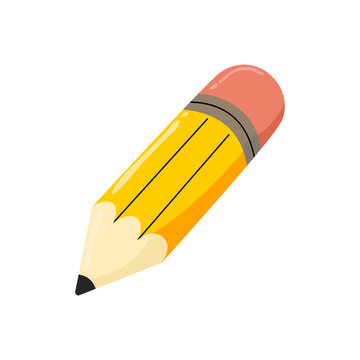 yellow pencil with eraser