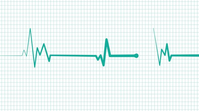 Health heartbeat line medical ekg rhythm pattern health monitor signal and heart activity chart animation
