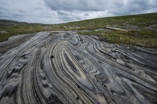 Rock patterns near Storglomvatnet  Glomfjord, Nordland, Norway