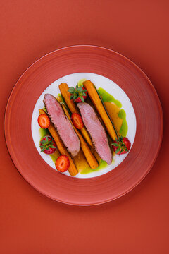 Barbecue dry aged kobe chateaubriand steak on plate