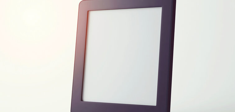 Digital tablet with an empty screen and dark frame, offering clean space for ebook, interface, and technology concepts