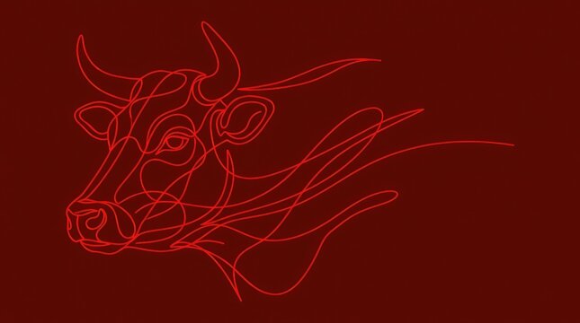 Abstract red anatomical illustration of the human heart with labeled components