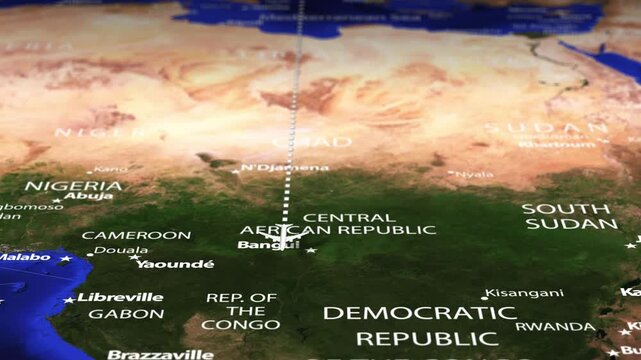 Flight From Stockholm SWEDEN toWindhoek NAMIBIA with flag pins