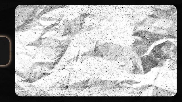Monochrome Grainy Noise Texture Film Strip Background with Flickering Light Variations