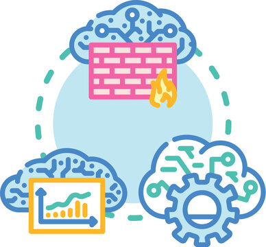 Cloud based equipment supervision system concept providing remote monitoring, management, and data exchange for computing devices, ensuring efficient digital infrastructure operation from anywhere