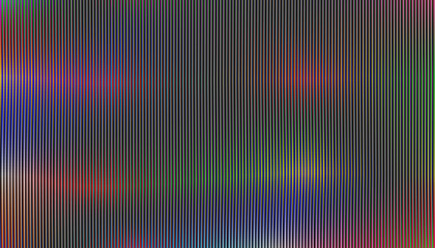 Dark micro ribbed background with fine vertical line texture and deep moody rainbow color glows in red blue purple green across subtle dark backdrop